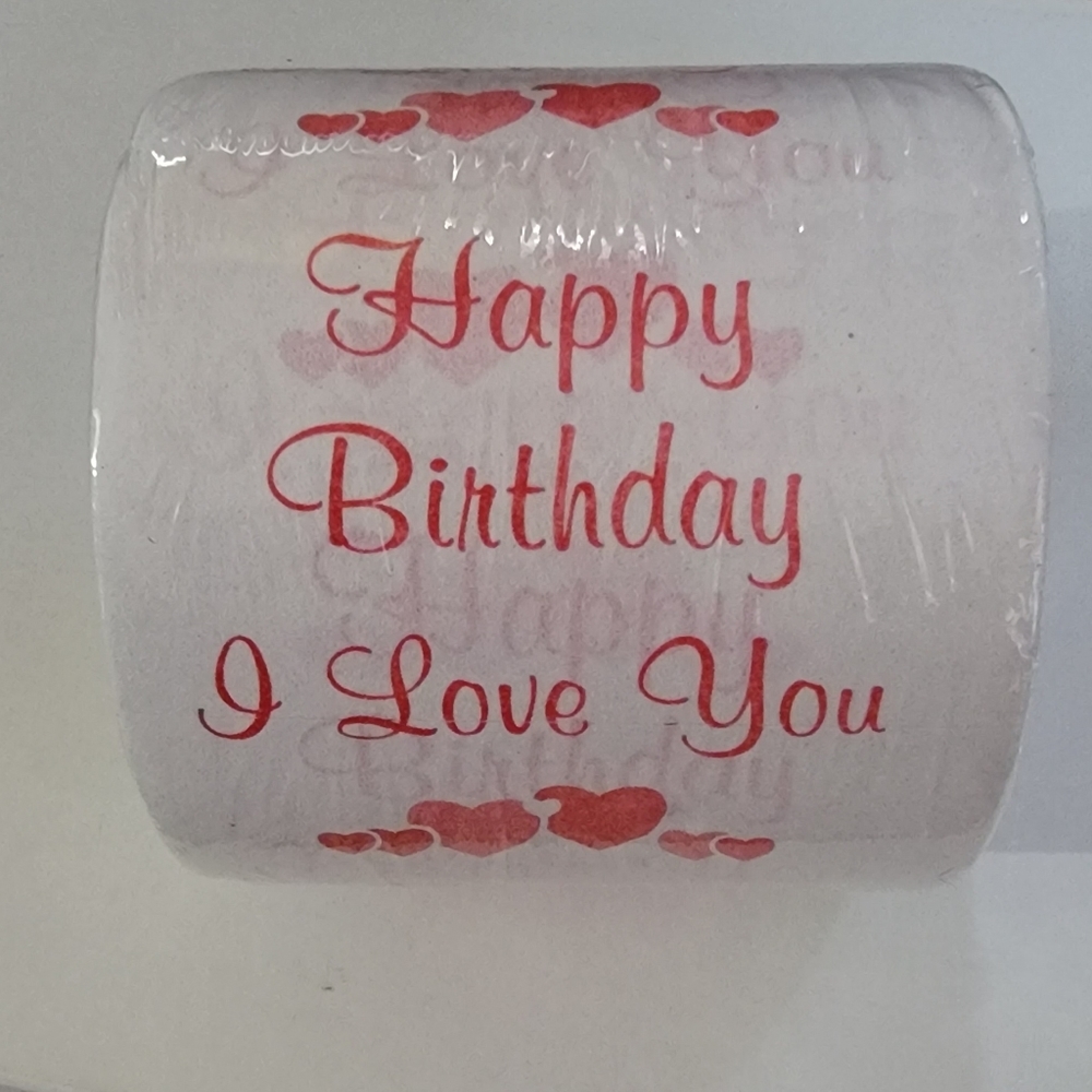 NEW : Happy Birthday Toilet Paper Joke Gift